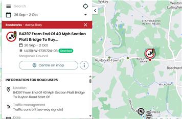 Roadworks planned for Ruyton XI Towns